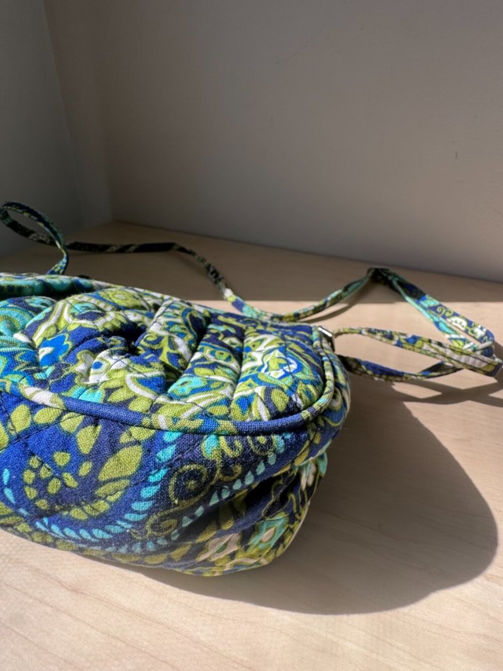 Vera Bradley Frannie Baguette Crossbody – Blue Green Paisley Y2K 🔥 - Picture 9 of 14